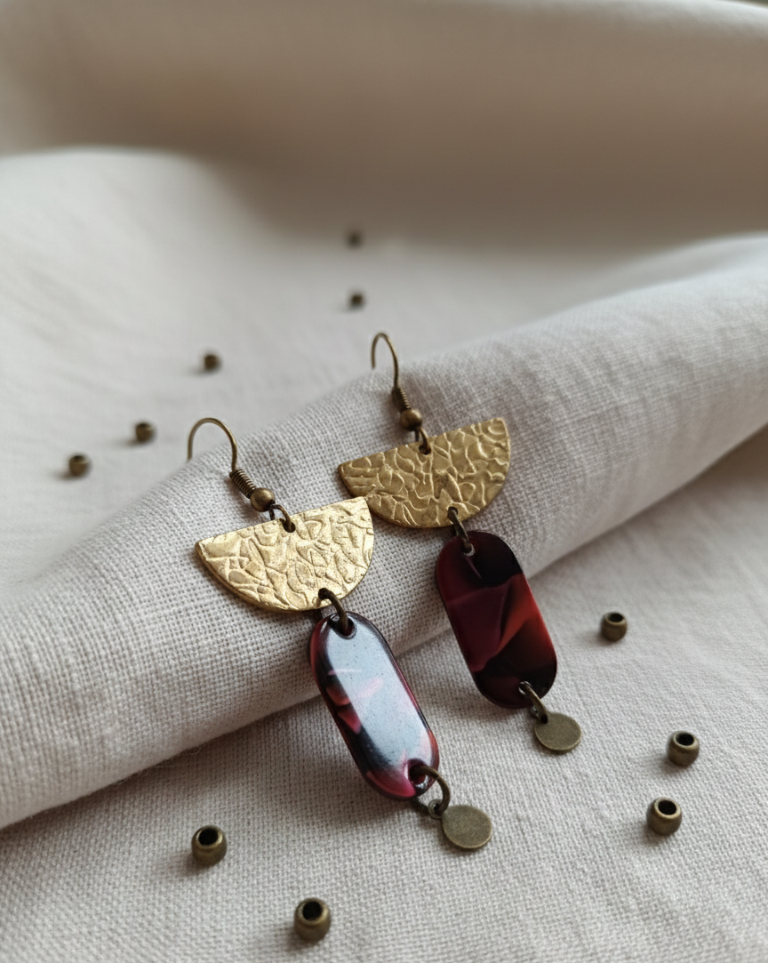 Boucles d'oreilles Acétate