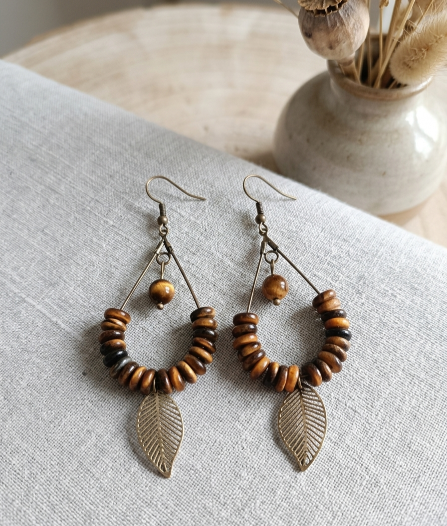 Boucles d'oreilles Oeil de tigre