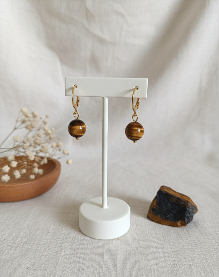 Boucles d'oreilles Oeil de tigre