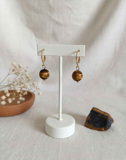 Boucles d'oreilles Oeil de tigre