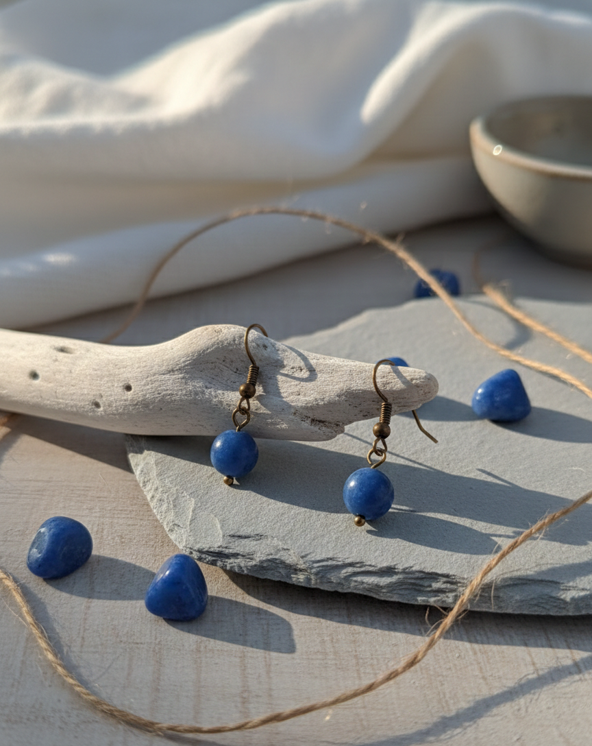 Boucles d'oreilles Sodalite