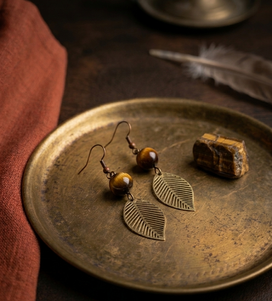 Boucles d'oreilles feuille