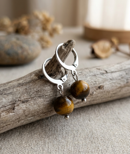 Boucles d'oreilles Oeil de tigre