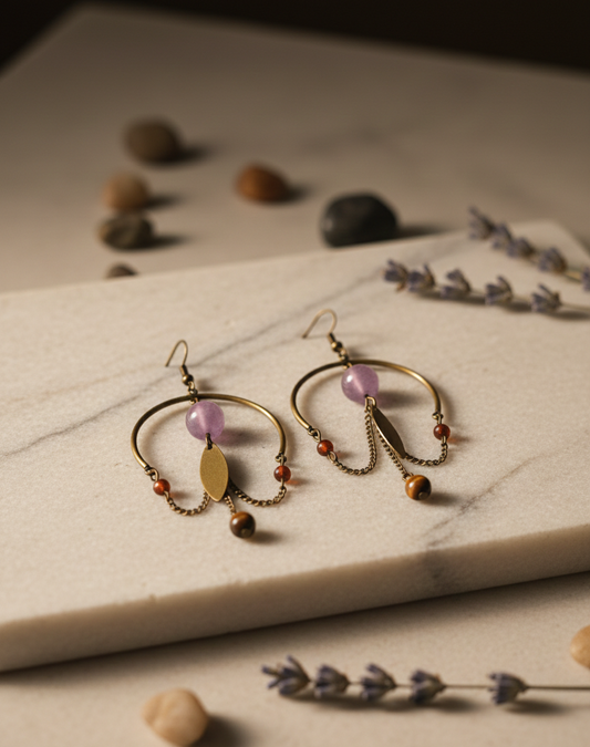 Boucles d'oreilles Améthyste