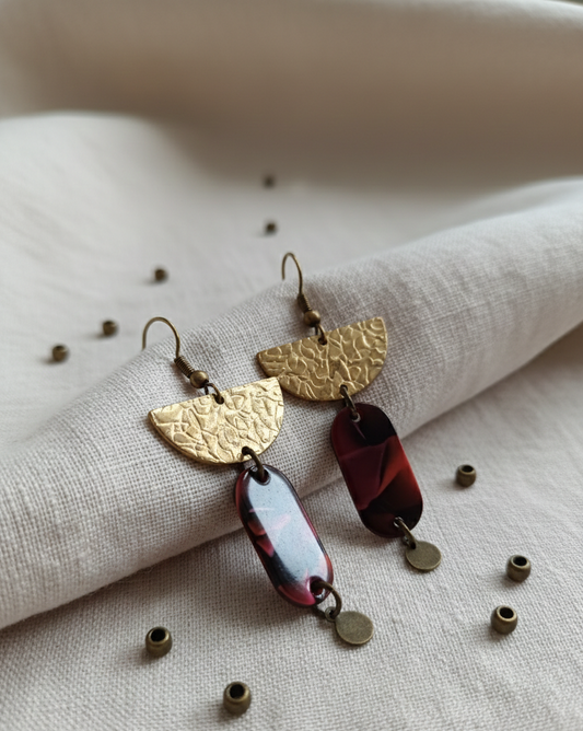 Boucles d'oreilles Acétate
