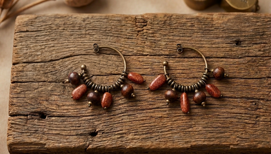 Boucles d'oreilles Pierre de soleil