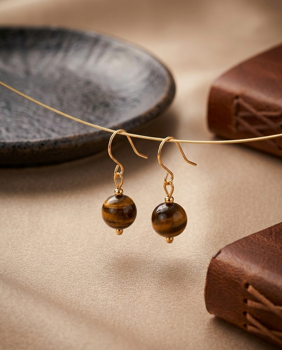 Boucles d'oreilles Oeil de tigre