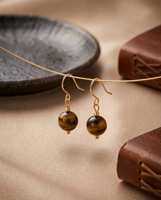Boucles d'oreilles Oeil de tigre
